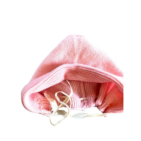 Vintage Pink Baby Cardigan and Bonnet Set By Blue Bird 3-6 Months - Picture 7 of 8